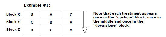 Randomised block layout